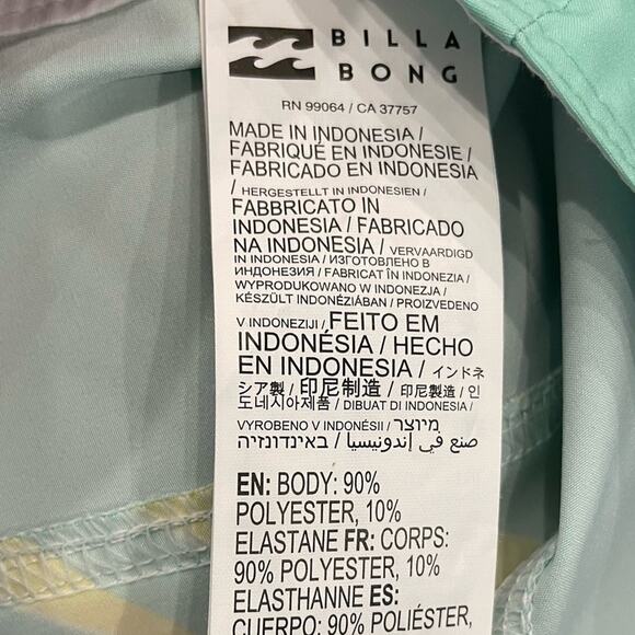 Billabong Mens Tribong Pro Performance Boardshorts Aqua/Black Sz 28 - Picture 5 of 5